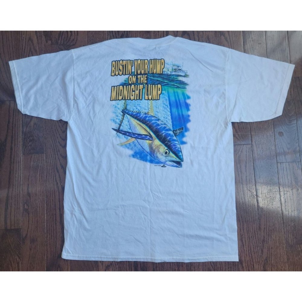 Fish Head Gear T-shirt Men's Short Sleeve White Sz XL Angler Clothing Fisherman